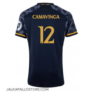 Real Madrid Eduardo Camavinga #12 Vieraspaita 2023-24 Lyhythihainen